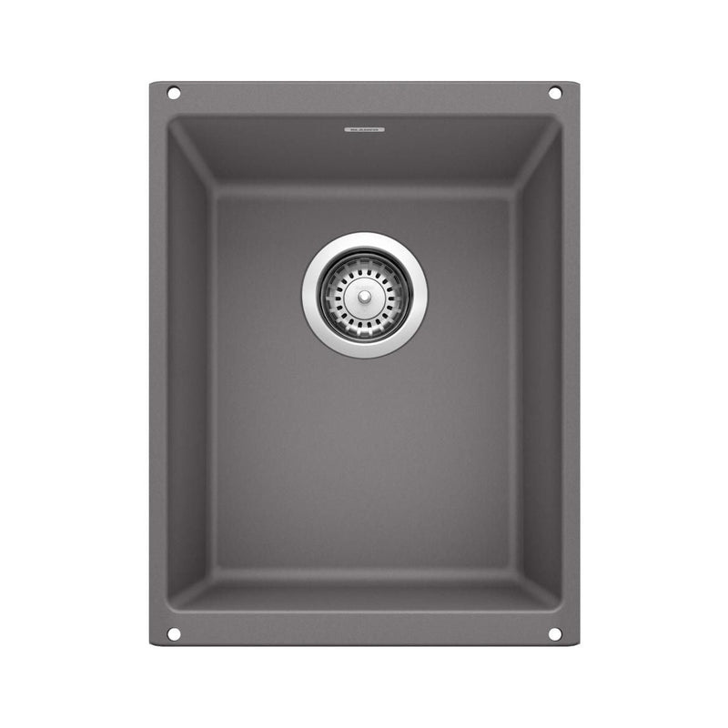 Blanco Precis SILGRANIT 13-in Undermount Bar Sink, Cinder X4