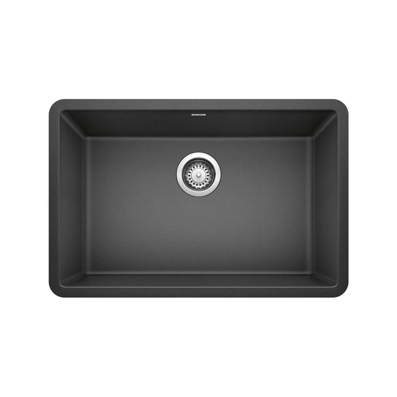 Blanco Precis SILGRANIT 27-in Single Bowl Undermount Kitchen Sink, Anthracite J0