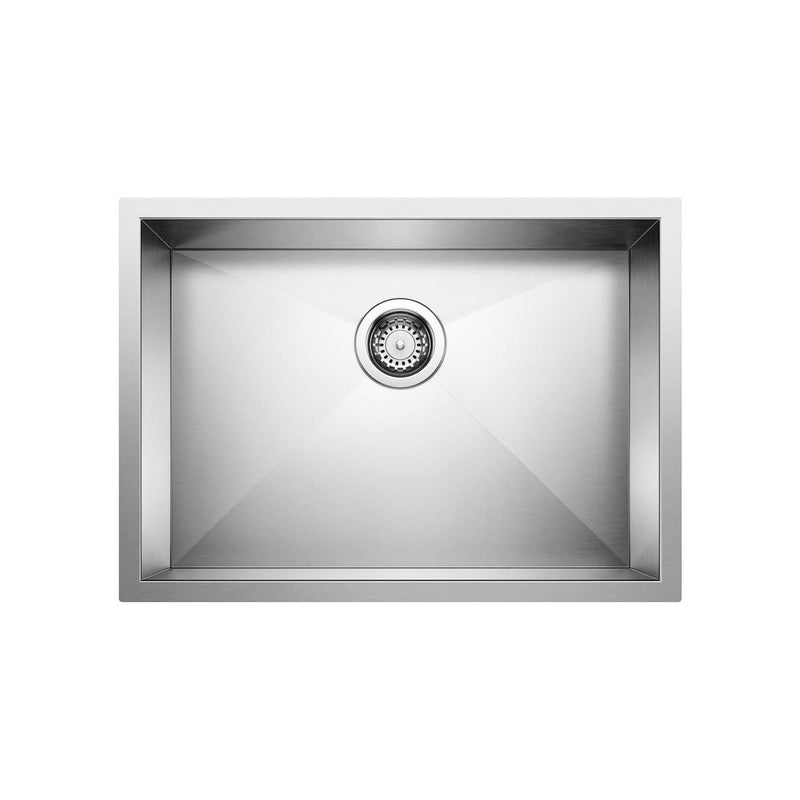 Blanco Quatrus R0 25-in Single Bowl Undermount Stainless Steel Kitchen Sink W1