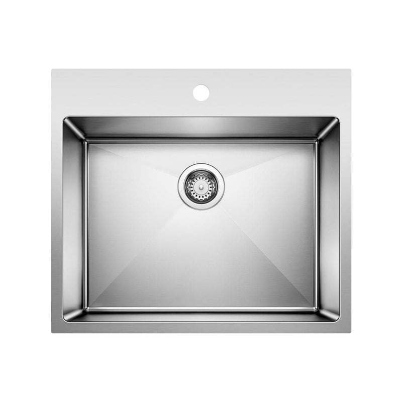 Blanco Quatrus R15 25-in Single Bowl Dual Mount Stainless Steel Laundry Sink N5