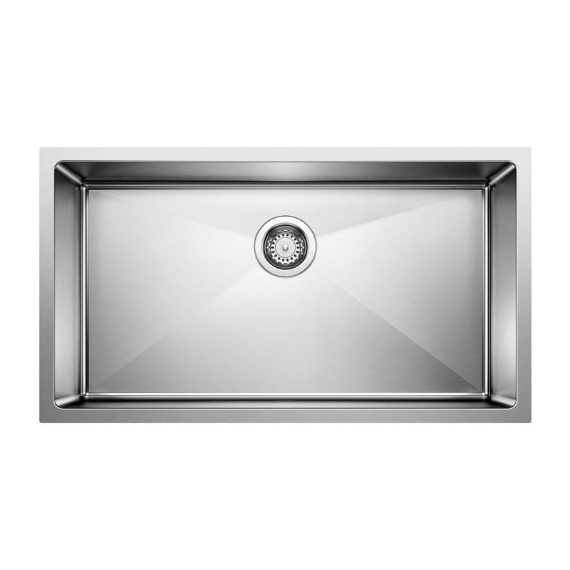 Blanco Quatrus R15 32-in Super Single Bowl Undermount Stainless Steel Kitchen Sink G0