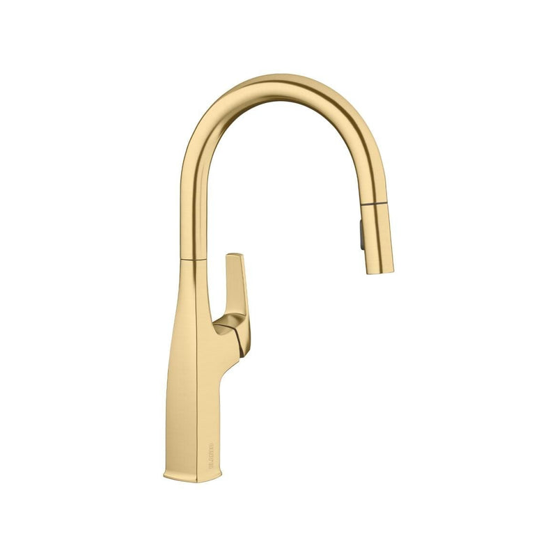 Blanco Rivana High-Arc Pull-Down Dual-Spray Kitchen Faucet, Satin Gold Y2