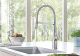 Blanco Rivana Semi-Pro Pull-Down Dual-Spray Kitchen Faucet, PVD Steel