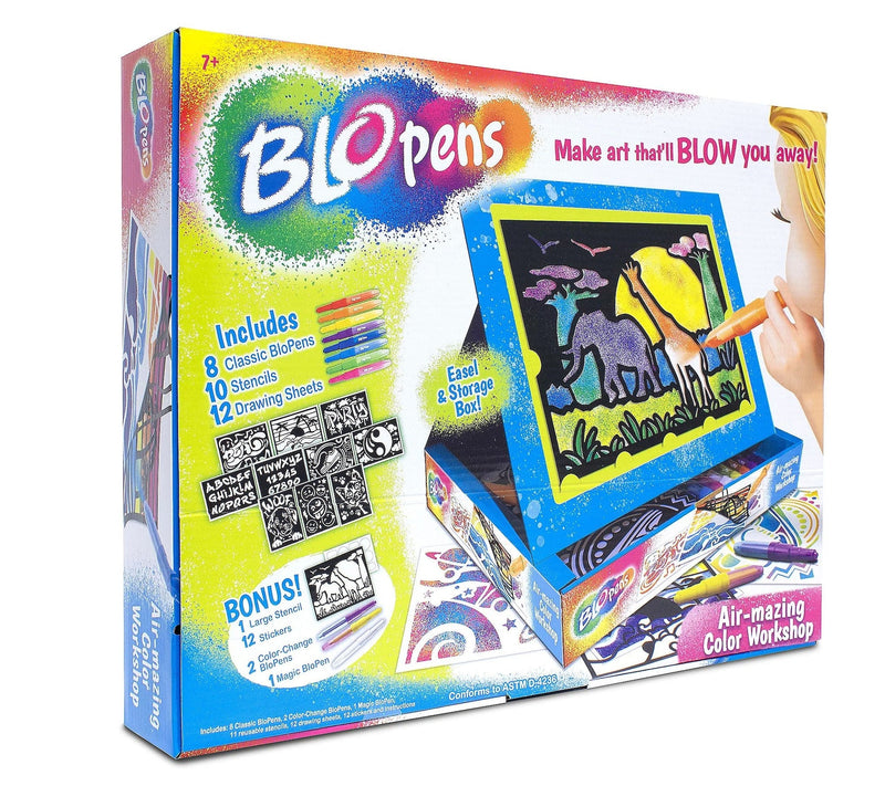BloPen Air-Mazing Colour Workshop Kit with 10 Stencils, Ages 7+ J3