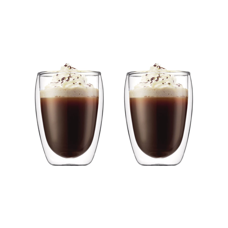 Bodum Double Wall Clear Glass Mugs, 11.8-oz, 2-pk P6