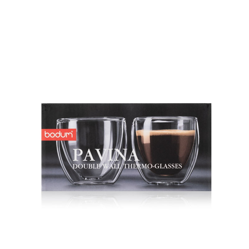 Bodum Double Wall Clear Glass Mugs, 2.7-oz, 2-pk P9