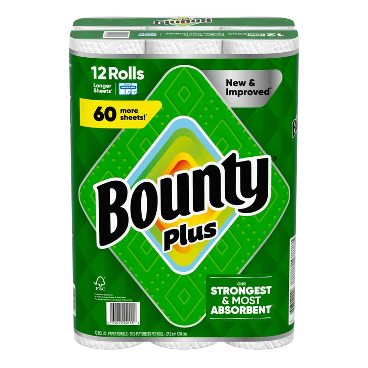 Bounty Plus Paper Towel, 12 x 91 Sheets G3