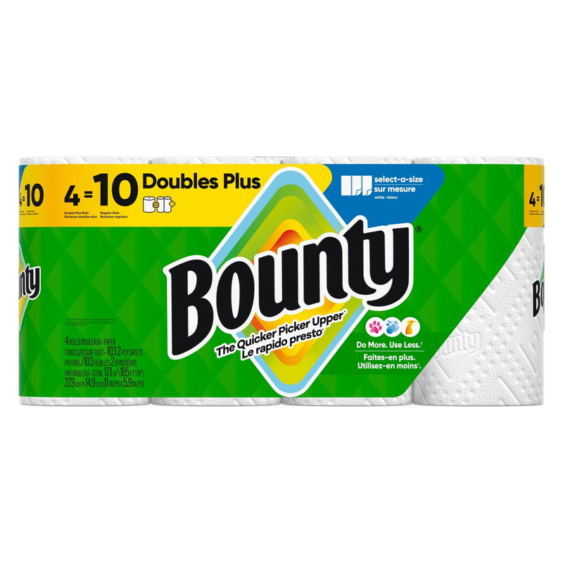 Bounty Select-A-Size Double Plus Roll Paper Towel, 2-ply, 4-pk K8