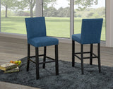 Brassex Alex Blue Counter/Bar Stool with Back Rest, 2-pc