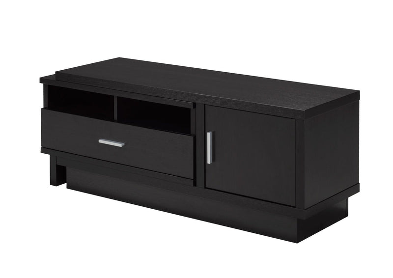 Brassex Darel 48-in Expandable Dark Cherry TV Stand with Storage Shelf and Cabinet G6