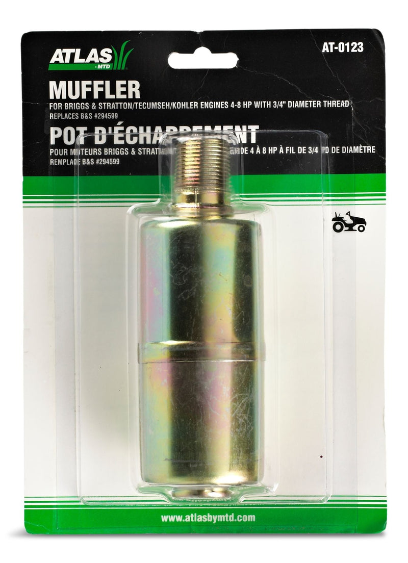 Briggs & Stratton Lawn Mower 4-8 HP Engine Muffler, For Engines with 3/4" Thread N9