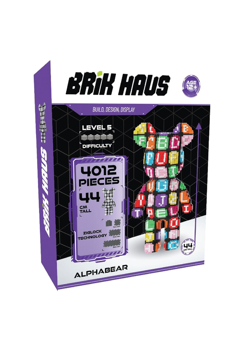 Brik Haus Alphabear Construction Set, Medium U8