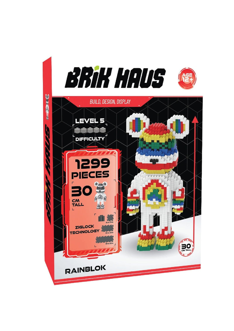 Brik Haus Rainbow Bear Construction Set, Small E7