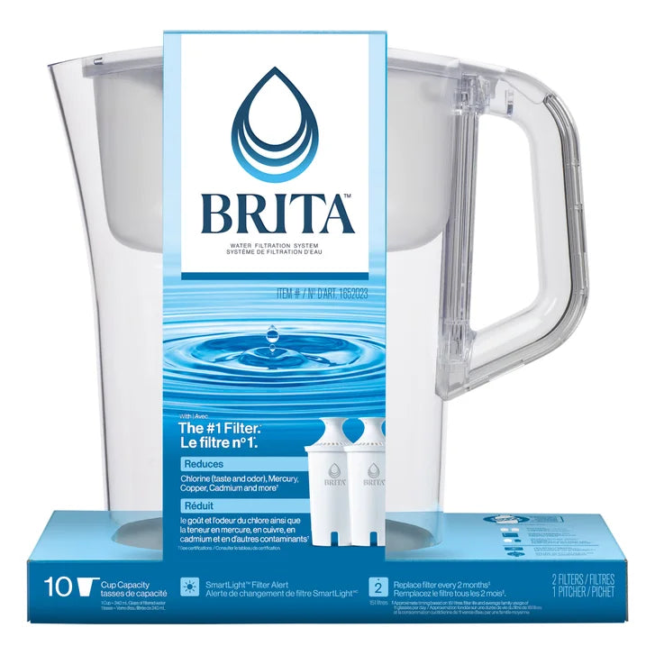 Brita Champlain 2.4 L (10-cup) Pitcher with 2 Filters F3