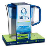 Brita Elite Filter Pitcher with Smart Light Indicator, 10-Cup, Blue Tahoe