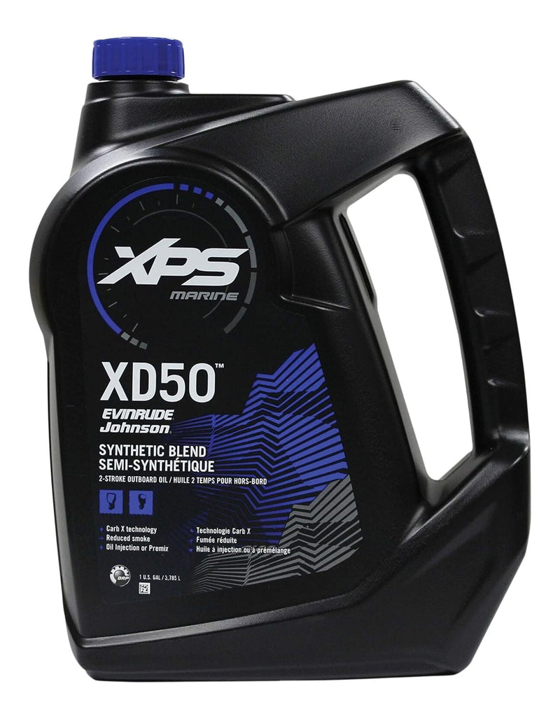 BRP XPS XD-50 XPS Marine Outboard Synthetic Blend Engine Oil TC-W3, 3.78-L E9