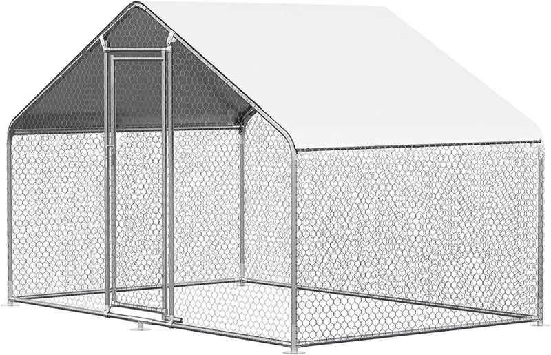 Chicken Coop Large Metal Chicken House/Pen for 6/10 Chickens Poultry Cage U3