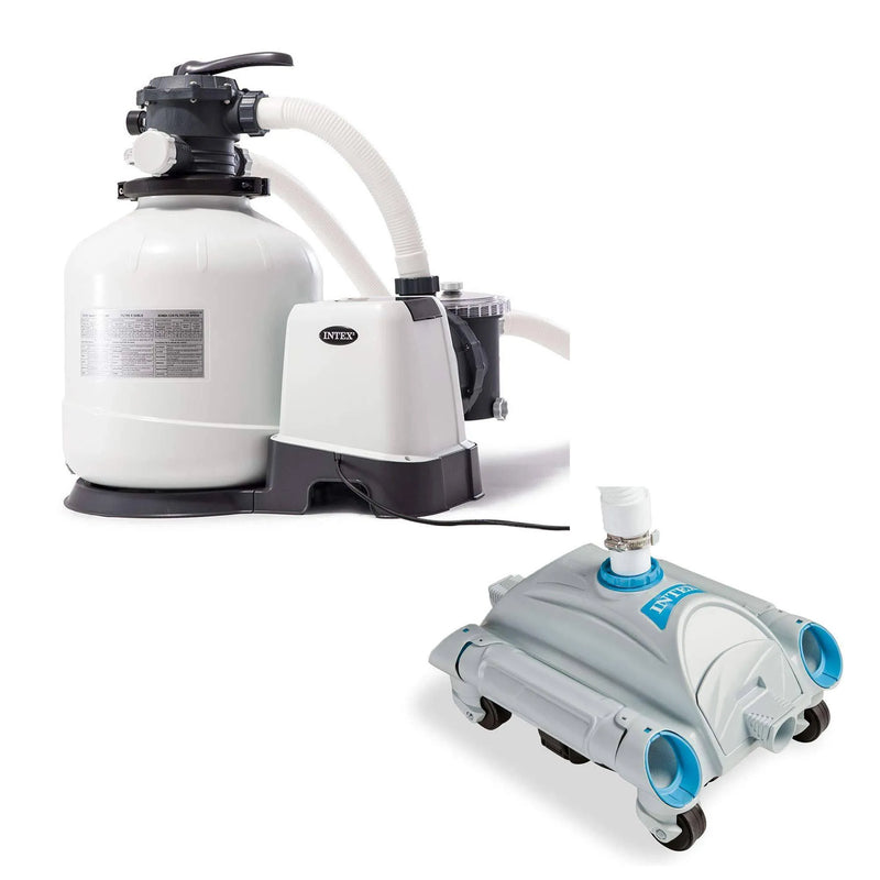 3000 GPH Above Ground Sand Filter Pump and Automatic Vacuum R9