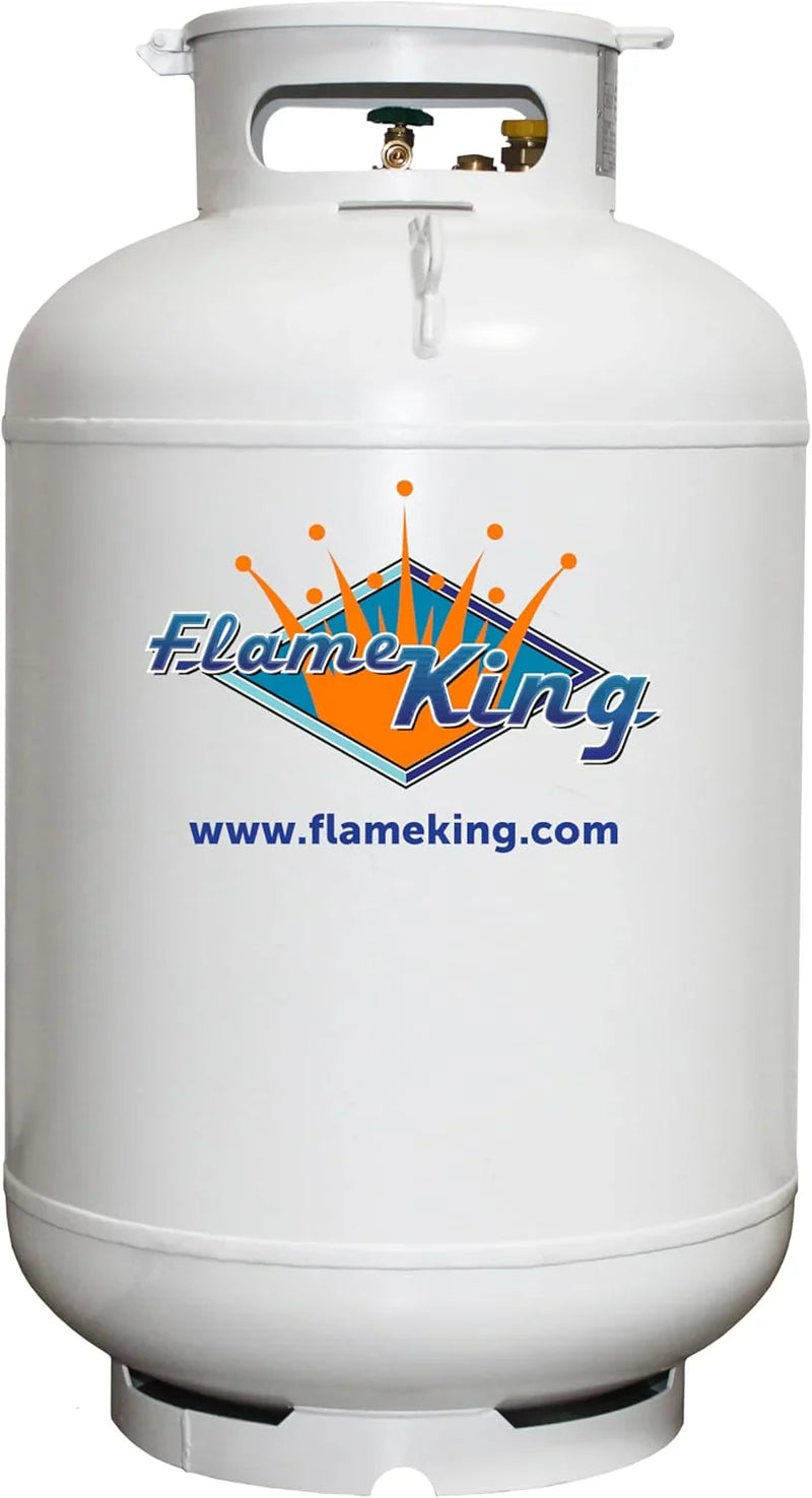 Flame King 420LB ASME Vertical Propane Tank, White N6