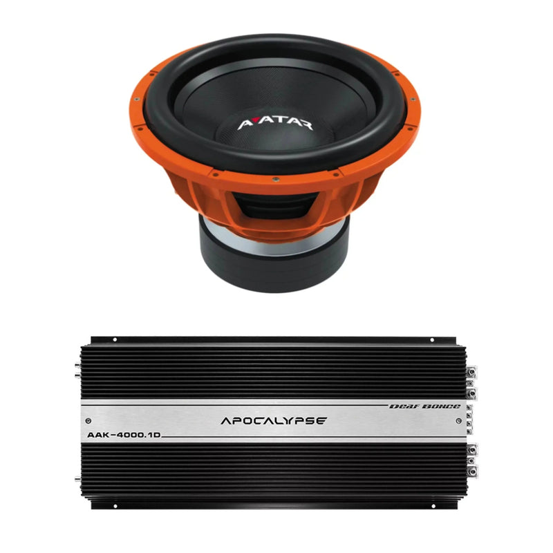 Car Audio 15" 2Ohm Subwoofer STU-1546-D2&Monoblock Amp Package New X2