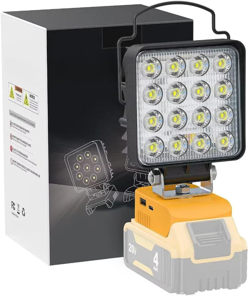 Cordless 20V Max LED Work Light for Dewalt 20v Battery 48W Flashlight G3