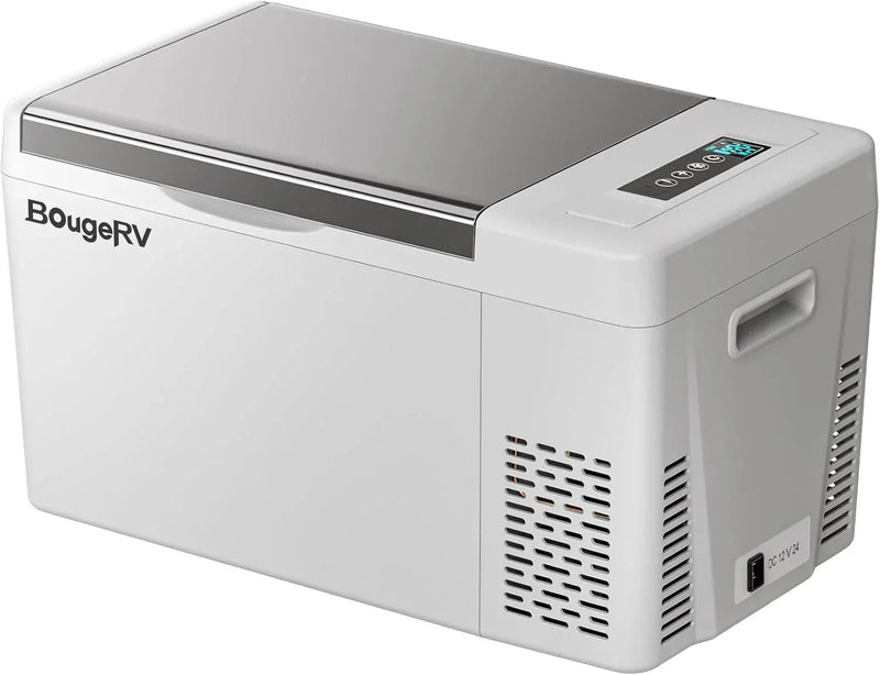BougeRV 12 Volt Refrigerator 12V Car Fridge 23 Quart Portable Freezer Compressor Cooler 12/24V DC 110~240 Volt AC for Truck Van RV Camper SUV Travel Camping Road Trips Tailgating -7℉~50℉ F7