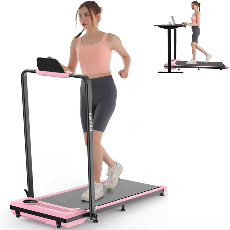 ANCHEER Portable Folding Walking Pad 300lb, 7.5 MPH Under Desk Treadmill with Remote Control LED Display,2 in 1 Walking Pad Treadmill for... K7