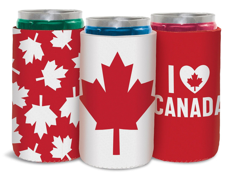 Canada Day Drink Cover Sleeves, Assorted Designs, 3-pk L3