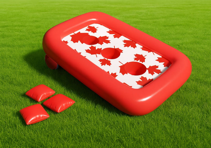 Canada Day Inflatable Cornhole Game Set, Red/White W7