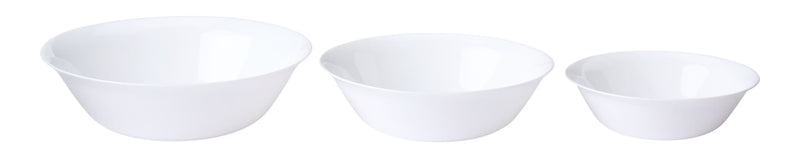 CANVAS Athena Opal Glass Serving Bowl Set, White, 3-pk W2