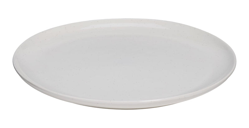 CANVAS Bettina Glossy Stoneware Dinner Plate, 1-pc, White Speckle B9
