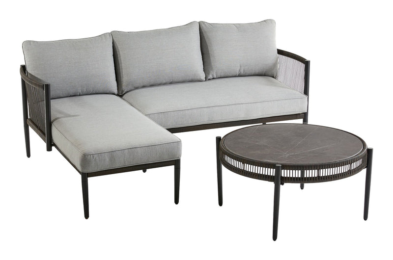 CANVAS Brooks Outdoor Patio Sectional Set, 3-pc, Water/Stain/Fade-Resistant Cushions F8