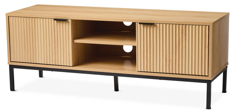 Canvas Byward Scallop TV Stand, Oak R4