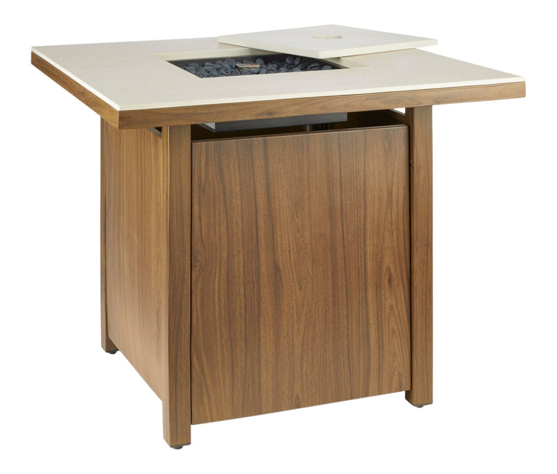 CANVAS Clarke LP Gas Outdoor Fire Table, 40,000 BTUs, 30-in, Brown Q5