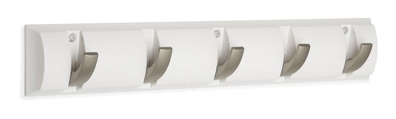 CANVAS Clement Steel 5-Hook Flip Down Rail, White, 20-in M0