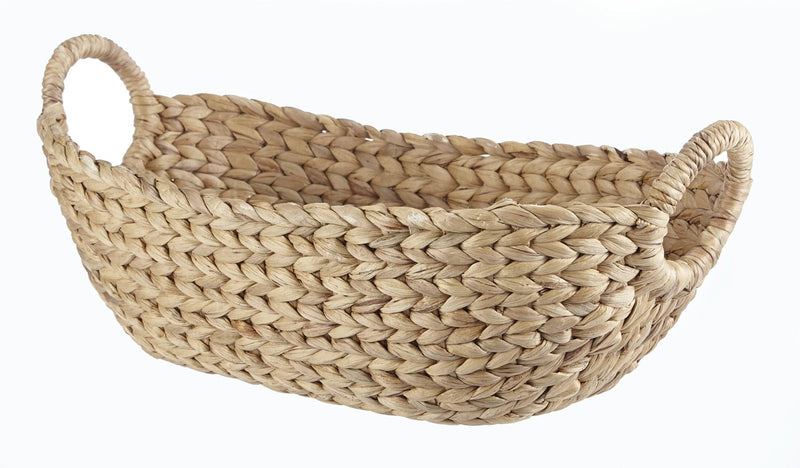 CANVAS Della Oval Woven Natural Material Storage Basket, 19.6 x 11.4 x 8-in R2
