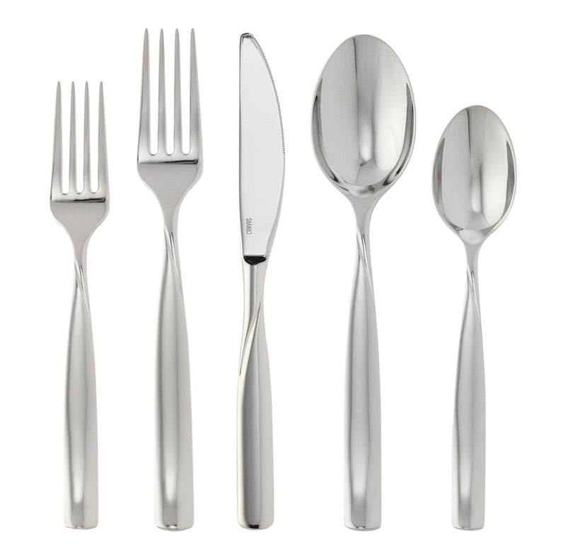CANVAS Enfield Twist Flatware Set, Stainless Steel, Serves 4, 20-pc I7