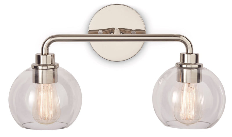 CANVAS Fuller 2-Light Vanity Light Fixture, Polished Nickel W0