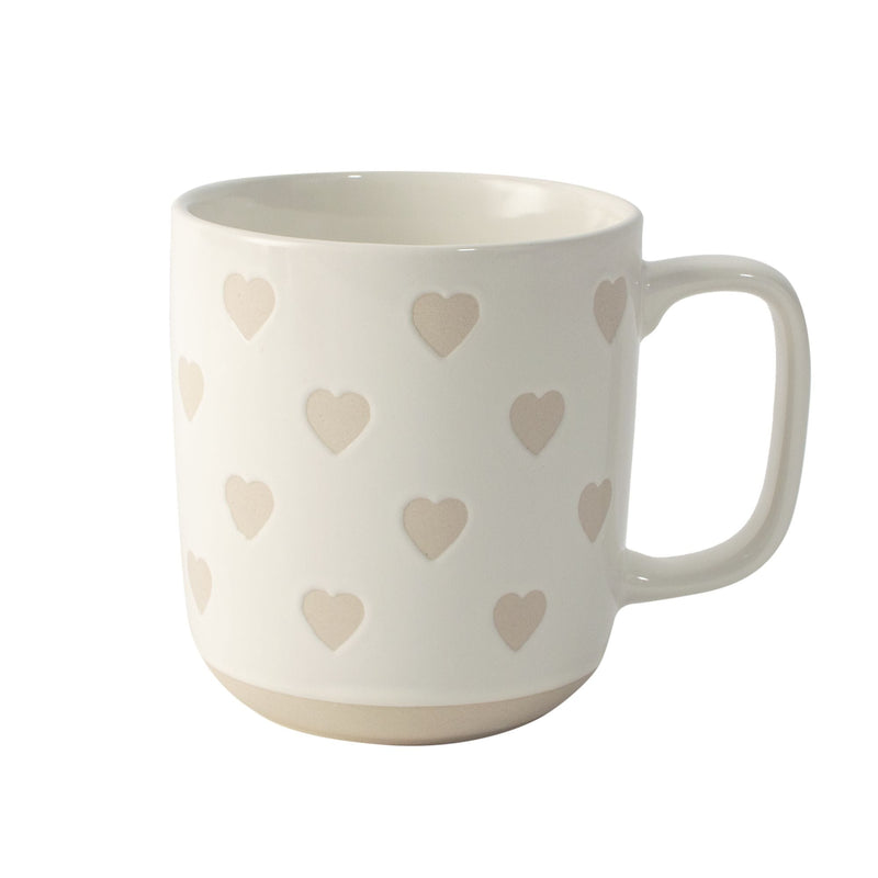 CANVAS Heart Stoneware Mug, 13-oz W3