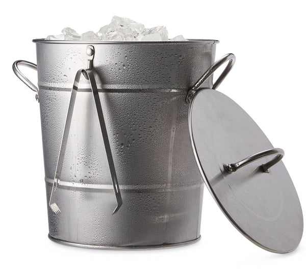 CANVAS Ice Bucket and Scoop, Stainless Steel with Insulated Liner, Silver, 9.06-in T1