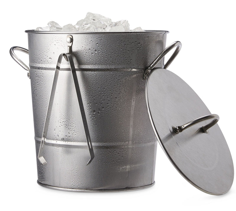 CANVAS Ice Bucket and Scoop, Stainless Steel with Insulated Liner, Silver, 9.06-in T1