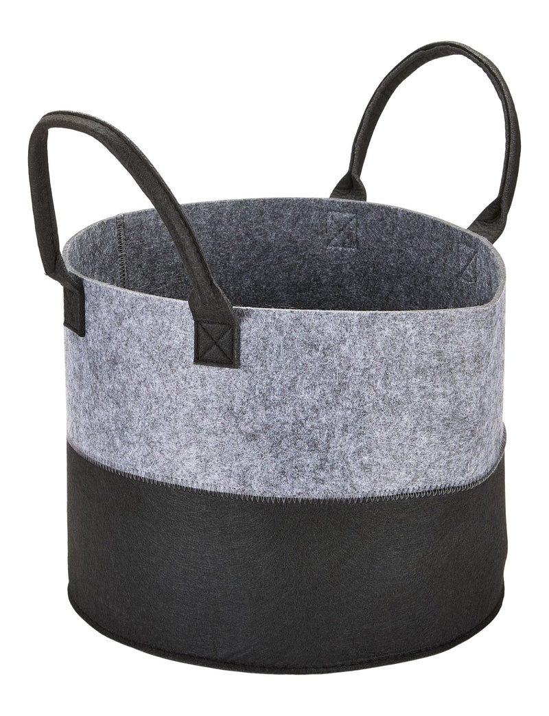 Canvas Jude Felt Organization/Storage Basket, Grey/Black G4