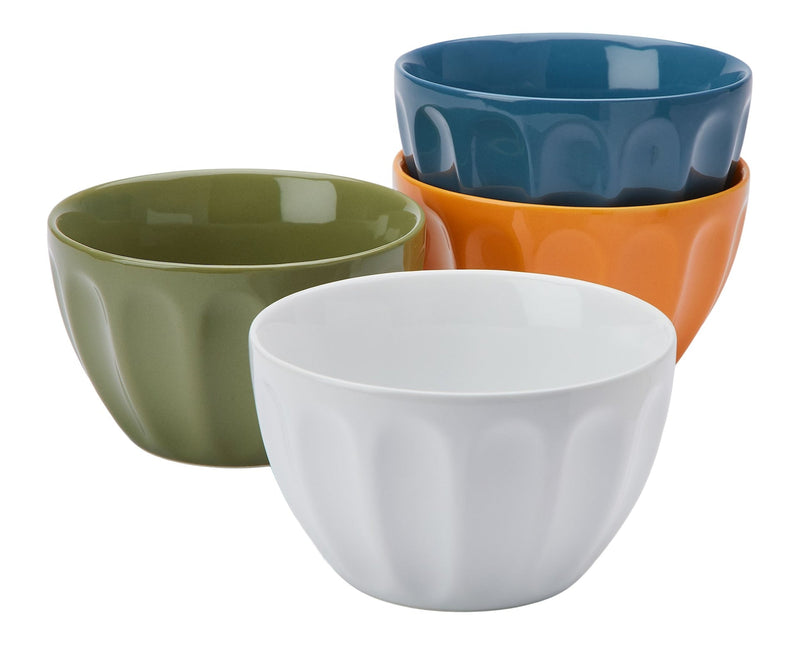 CANVAS Lyndale Multi Pastel Stoneware Latte Bowl Set, Assorted Colours, 4-pk G7
