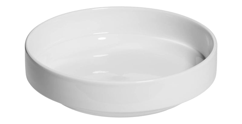 CANVAS Modern Edge Porcelain Dinner Bowl, 7.8-in, White M4