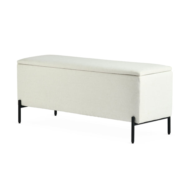 Canvas Picton Storage Bench, White Z9