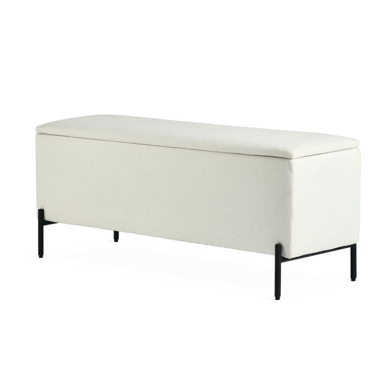 Canvas Picton Storage Bench, White Z9