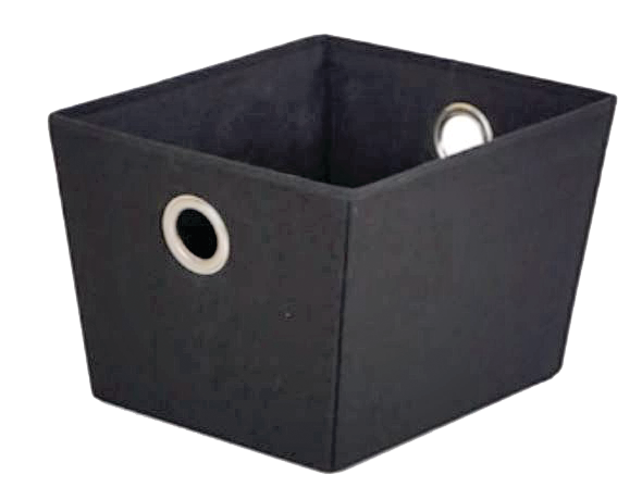 CANVAS Piper Basket, Black, 13.5 x 11.4 x 8.8-in A6