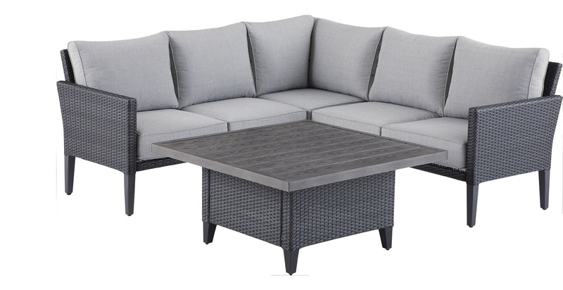 CANVAS Renfrew Square Outdoor Patio Conversation Dining Set with UV-Resistant Cushions, 3-pc L6