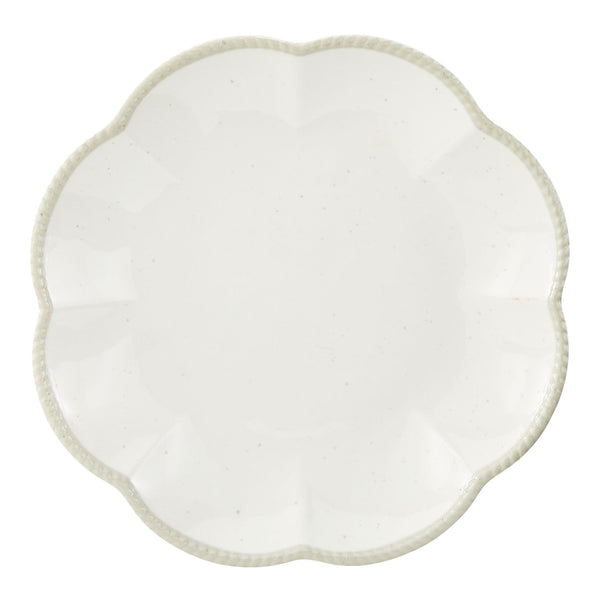 CANVAS Scalloped Dinner Plate, BPA-free, Plastic, Ivory Colour J8