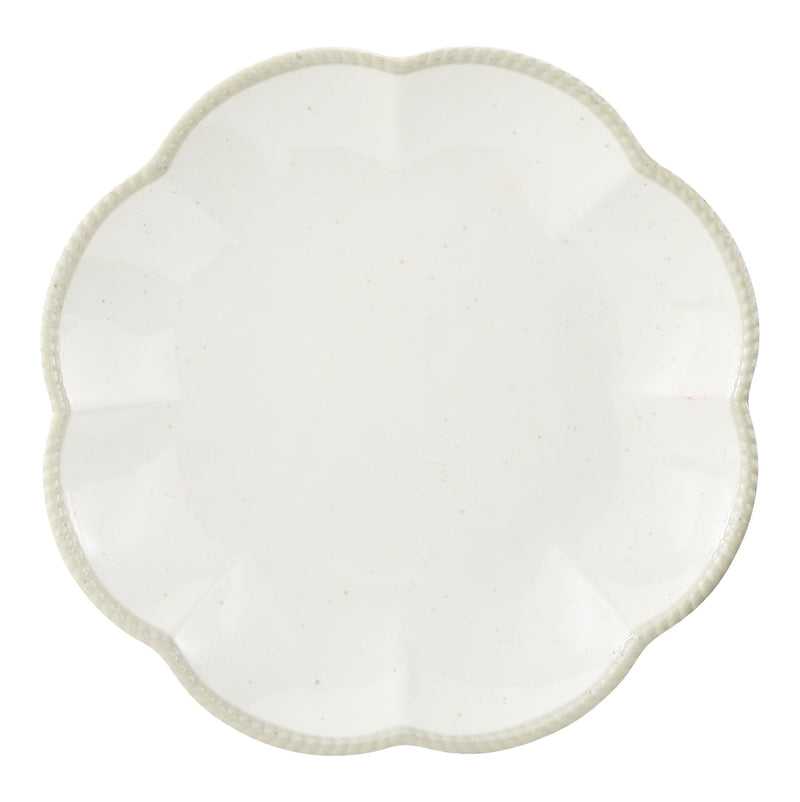 CANVAS Scalloped Dinner Plate, BPA-free, Plastic, Ivory Colour H5